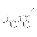 结构式 CAS# 890098-28-9, 乙基2-(3-硝基苯甲酰)苯甲酸酯