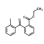 structure of CAS# 890098-33-6, Ethyl 2-(2-iodobenzoyl)benzoate;2-Ethoxycarbonyl-2'-iodobenzophenone