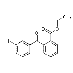 structure of CAS# 890098-39-2, Ethyl 2-(3-iodobenzoyl)benzoate;2-Ethoxycarbonyl-3'-iodobenzophenone