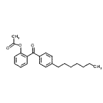 structure of CAS# 890098-50-7, 2-(4-Heptylbenzoyl)phenyl acetate;2-Acetoxy-4'-heptylbenzophenone