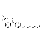 structure of CAS# 890098-62-1, 2-[4-(Heptyloxy)benzoyl]phenyl acetate;2-Acetoxy-4'-heptyloxybenzophenone