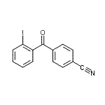 structure of CAS# 890098-63-2, 4-(2-Iodobenzoyl)benzonitrile;4-cyano-2'-iodobenzophenone