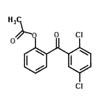 结构式 CAS# 890098-80-3, 2-(2,5-二氯苯甲酰基)苯基乙酸酯