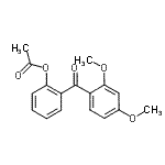 结构式 CAS# 890098-90-5, 2-(2,4-二甲氧基苯甲酰基)苯基乙酸酯
