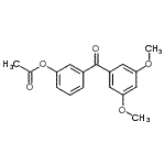 结构式 CAS# 890099-02-2, 3-(3,5-二甲氧基苯甲酰基)苯基乙酸酯