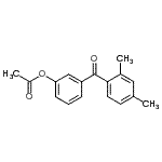 结构式 CAS# 890099-08-8, 3-(2,4-二甲基苯甲酰)苯基乙酸酯