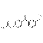structure of CAS# 890099-29-3, 4-(3-Methoxybenzoyl)phenyl acetate;4-Acetoxy-3'-methoxybenzophenone