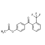 结构式 CAS# 890099-32-8, 4-[2-(三氟甲基)苯甲酰基]苯基乙酸酯