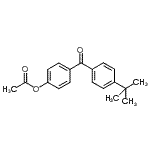 结构式 CAS# 890099-70-4, 4-[4-(2-甲基-2-丙基)苯甲酰基]苯基乙酸酯