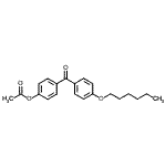 structure of CAS# 890099-91-9, 4-[4-(Hexyloxy)benzoyl]phenyl acetate;4-Acetoxy-4'-hexyloxybenzophenone