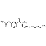 结构式 CAS# 890100-06-8, 3-[4-(戊氧基)苯甲酰基]苯基乙酸酯