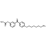 结构式 CAS# 890100-10-4, 3-[4-(庚氧基)苯甲酰基]苯基乙酸酯