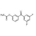 structure of CAS# 890100-22-8, 3-(3,5-Difluorobenzoyl)phenyl acetate;3-Acetoxy-3',5'-difluorobenzophenone
