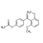 结构式 CAS# 890100-23-9, 4-(2,6-二甲氧基苯甲酰基)苯基乙酸酯