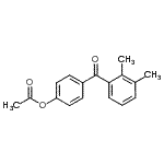 structure of CAS# 890100-29-5, 4-(2,3-Dimethylbenzoyl)phenyl acetate;4-Acetoxy-2',3'-dimethylbenzophenone