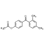 structure of CAS# 890100-31-9, 4-(2,4-Dimethylbenzoyl)phenyl acetate;4-Acetoxy-2',4'-dimethylbenzophenone