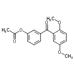 结构式 CAS# 890100-38-6, 3-(2,5-二甲氧基苯甲酰基)苯基乙酸酯