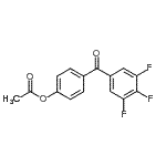 structure of CAS# 890100-39-7, 4-(3,4,5-Trifluorobenzoyl)phenyl acetate;4-Acetoxy-3',4',5'-trifluorobenzophenone