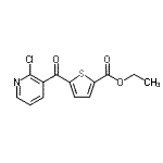 structure of CAS# 890100-49-9, Ethyl 5-[(2-chloro-3-pyridinyl)carbonyl]-2-thiophenecarboxylate;2-Chloro-3-(5-ethoxycarbonyl-2-thenoyl)pyridine