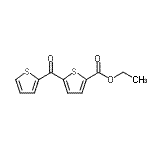 structure of CAS# 890100-51-3, Ethyl 5-(2-thienylcarbonyl)-2-thiophenecarboxylate;ethyl 5-thenoyl-2-thiophene carboxylate