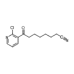 structure of CAS# 890100-82-0, 8-(2-Chloro-3-pyridinyl)-8-oxooctanenitrile;8-(2-Chloro-3-pyridyl)-8-oxooctanenitrile