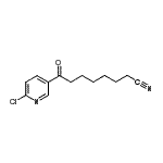 structure of CAS# 890100-92-2, 8-(6-Chloro-3-pyridinyl)-8-oxooctanenitrile;8-(4-chloro-3-pyridyl)-8-oxooctanenitrile