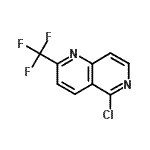 结构式 CAS# 890301-88-9, 5-氯-2-(三氟甲基)-1,6-萘啶