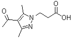 structure of CAS# 890596-67-5, 3-(4-Acetyl-3,5-dimethyl-1H-pyrazol-1-yl)propanoic acid;3-(4-Acetyl-3,5-dimethylpyrazol-1-yl)-propanoic acid;3-(4-Acetyl-3,5-dimethyl-pyrazol-1-yl)-propionic a;3-(4-Acetyl-3,5-dimethyl-pyrazol-1-yl)-propionic acid