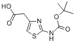 structure of CAS# 89336-46-9, (2-Tert-Butoxycarbonylamino-Thiazol-4-Yl)-Acetic Acid;(2-TERT-BUTOXYCARBONYLAMINO-THIAZOL-4-YL)-ACETIC ACID;BOC-2-AMINO-4-THIAZOLE ACETIC ACID;N-BOC-2-Amino-4-Thiazolacetic Acid