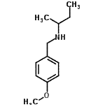 结构式 CAS# 893577-83-8, N-(4-甲氧基苄基)-2-丁胺