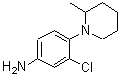 structure of CAS# 893750-67-9, 3-Chloro-4-(2-methyl-1-piperidinyl)aniline;3-Chloro-4-(2-methyl-1-piperidinyl)aniline;MFCD07365134