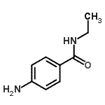 structure of CAS# 89399-17-7, 4-Amino-N-ethylbenzamide;(4-aminophenyl)-N-ethylcarboxamide;4-amino-N-ethylbenzamide;4-Amino-N-ethyl-benzamide