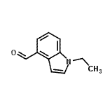 structure of CAS# 894852-86-9, 1-Ethyl-1H-indole-4-carbaldehyde;1-Ethyl-1H-indole-4-carbaldehyde;1-ethylindole-4-carbaldehyde;1H-INDOLE-4-CARBOXALDEHYDE,1-ETHYL-