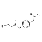 structure of CAS# 89625-67-2, [4-(Butyrylamino)phenyl]acetic acid;[4-(Butyrylamino)phenyl]acetic acid;[4-(butyrylamino)phenyl]aceticacid;2-[4-(butanoylamino)phenyl]acetic acid