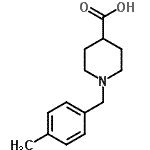 结构式 CAS# 897094-27-8, 1-(4-甲基苄基)-4-哌啶羧酸
