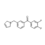 structure of CAS# 898749-60-5, (3,4-Difluorophenyl)[3-(2,5-dihydro-1H-pyrrol-1-ylmethyl)phenyl]methanone;3,4-difluoro-3'-(3-pyrrolinomethyl) benzophenone