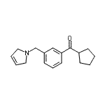 structure of CAS# 898749-72-9, Cyclopentyl[3-(2,5-dihydro-1H-pyrrol-1-ylmethyl)phenyl]methanone;Cyclopentyl 3-(3-pyrrolinomethyl)phenyl ketone