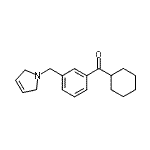 structure of CAS# 898749-74-1, Cyclohexyl[3-(2,5-dihydro-1H-pyrrol-1-ylmethyl)phenyl]methanone;Cyclohexyl 3-(3-pyrrolinomethyl)phenyl ketone