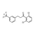 structure of CAS# 898749-89-8, 1-(2,6-Dichlorophenyl)-3-[3-(trifluoromethyl)phenyl]-1-propanone;2',6'-dichloro-3-(3-trifluoromethylphenyl)propiophenone