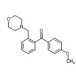 structure of CAS# 898750-02-2, (4-Methoxyphenyl)[2-(4-morpholinylmethyl)phenyl]methanone;4'-Methoxy-2-morpholinomethyl benzophenone