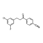 结构式 CAS# 898750-28-2, 4-[3-(3-氯-5-氟苯基)丙酰]苯甲腈