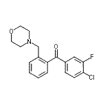 structure of CAS# 898750-65-7, (4-Chloro-3-fluorophenyl)[2-(4-morpholinylmethyl)phenyl]methanone;4'-Chloro-3'-fluoro-2-morpholinomethyl benzophenone