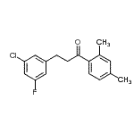 结构式 CAS# 898750-67-9, 3-(3-氯-5-氟苯基)-1-(2,4-二甲基苯基)-1-丙酮