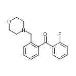 structure of CAS# 898750-74-8, (2-Fluorophenyl)[2-(4-morpholinylmethyl)phenyl]methanone;2-Fluoro-2'-morpholinomethyl benzophenone