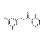 结构式 CAS# 898750-94-2, 3-(3-氯-5-氟苯基)-1-(2-氟苯基)-1-丙酮