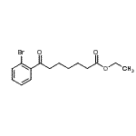 结构式 CAS# 898751-30-9, 乙基7-(2-溴苯基)-7-氧代庚酸酯