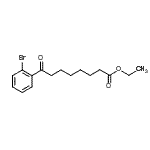 structure of CAS# 898751-34-3, Ethyl 8-(2-bromophenyl)-8-oxooctanoate;ethyl 8-(2-bromophenyl)-8-oxooctanoate