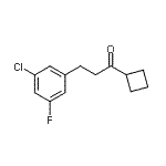 结构式 CAS# 898751-67-2, 3-(3-氯-5-氟苯基)-1-环丁基-1-丙酮