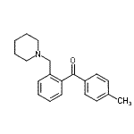 structure of CAS# 898751-71-8, (4-Methylphenyl)[2-(1-piperidinylmethyl)phenyl]methanone;4'-Methyl-2-piperidinomethyl benzophenone