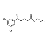 结构式 CAS# 898751-87-6, 乙基5-(3,5-二氯苯基)-5-氧代戊酸酯